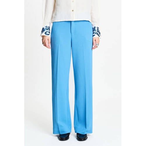 POM Amsterdam wide leg high waist broek blauw