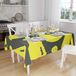 Bonamaison Tafelkleed, Anti-Mold, Sneldrogend, Waterdicht, 100% Polyester Tafellaken, Neon Geel, Rook, 140 x 160 Cm