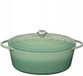 Merkloos Küchenprofi Gietijzeren Braadpan Oval 33cm Jade, Geëmailleerd, 7L