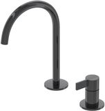 IVY teakea IVY kraan | PACT Wastafelmengkraan 2-gats Bladmontage - Zwart Chroom PVD