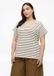s.Oliver Curve s.Oliver T-shirt V-hals Korte mouw Gestreept Katoen Donkerbruin Maat 52