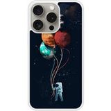 Cosmonaute aux ballons Verstevigd hoesje met sublimatie bedrukking, compatibel met Apple iPhone 15