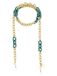 Cheeky Chain Munich Ketting 'Kyoto' goud / petrol