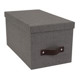 Bigso Silvia Canvas Fiberboard Organisatorische Opbergdoos, 15,0 x 16,5 x 29,5 cm, Grijs