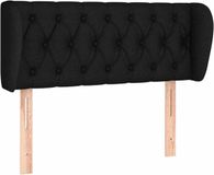 VidaXL Hoofdeind & Voeteind Zwart Polyester/Hout 1030 mm Breed
