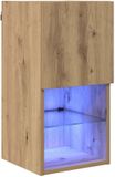 vidaXL Wandgemonteerd TV-meubel 30,5 x 30 x 60 cm Artisan Eiken