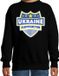 Bellatio Decorations Shoppartners Bv Ukraine supporter schild sweater zwart voor kinderen - Oekraine landen sweater / kleding - EK / WK / Olympische spelen outfit 134/146