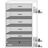 Asecos Armoire ignifuge 90 minutes s-classic90 porte-porte - bac de rétention