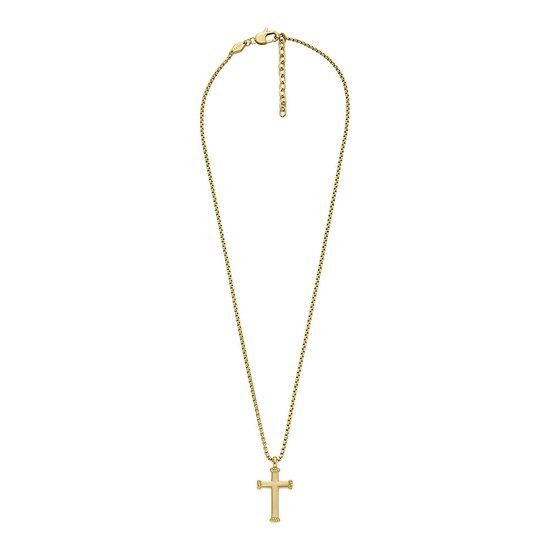 Fossil JF04701710 Heren Collier - Goudkleurig - Staal - 50.80 cm