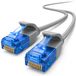 1aTTack.de 660059 Cat6 Cat.6 Kabel Cat Netwerkkabel 2m - Slanke patchkabel (kleine diameter - zeer flexibel) 1000 Mbit/s - 1 stuk - Grijs