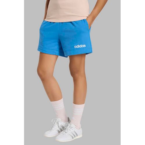 adidas Sportswear slim regular waist sweatshort blauw