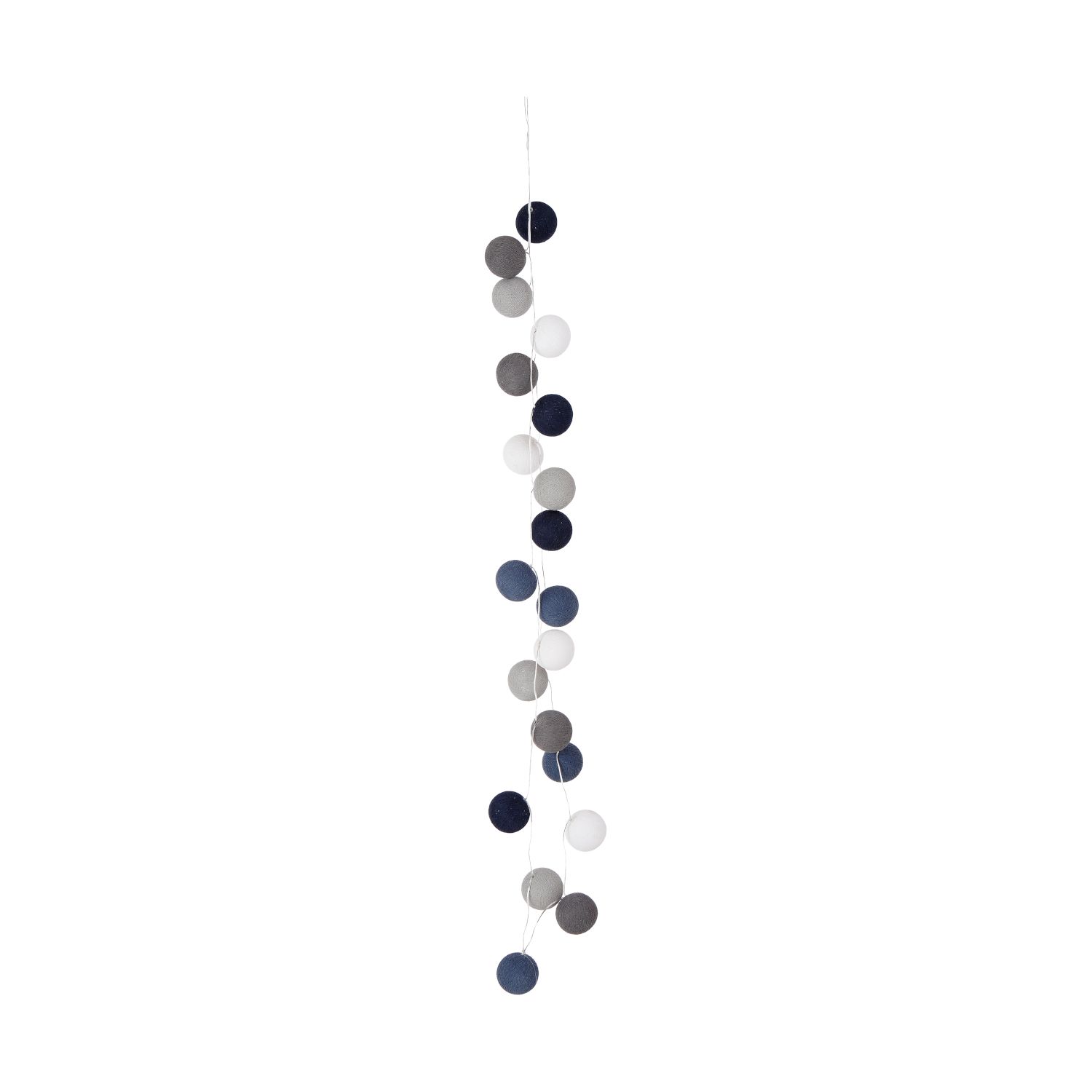 LIFETIME Kidsrooms Lichtslinger Met Wattenbolletjes Royal Blue - Blauw/Grijs