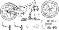 vidaXL Kinderfiets 14 inch Rood