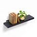 Relaxdays Wandplank zwevend - 4 x 100 x 23 cm - zwart
