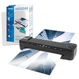 Lamineerapparaat A3 A4 A5 A6 A7 Pro ultrasnel warm en koud tot 2 x 150 micron, instelbare temperatuur voor professioneel intensief gebruik, verpakking met 200 A4-hoezen