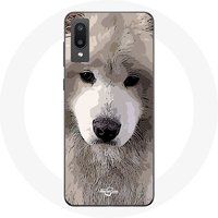 Maniacase Etui voor Samsung Galaxy A02 Samojeed Grijze Honden