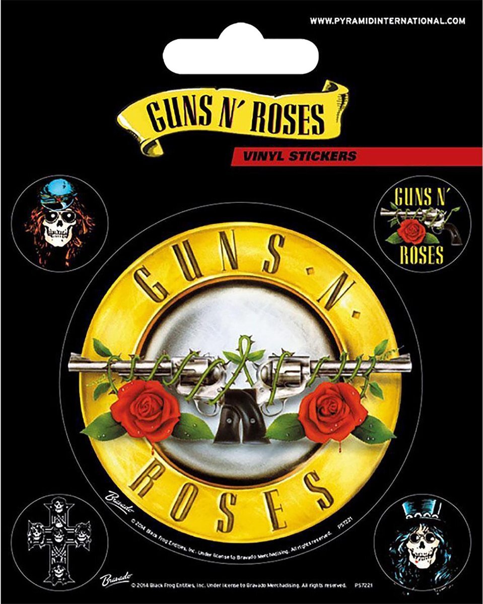 Guns N' Roses Guns N' Roses AFPS7221 - Bullet Logo, vinylstickers, 10 x 12,5 cm