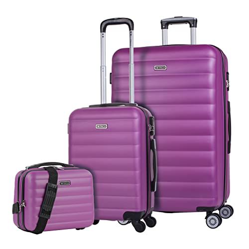ITACA - Rigid Medium Reiskoffer - ABS Medium Suitcase 65cm Harde Schaal - Paars