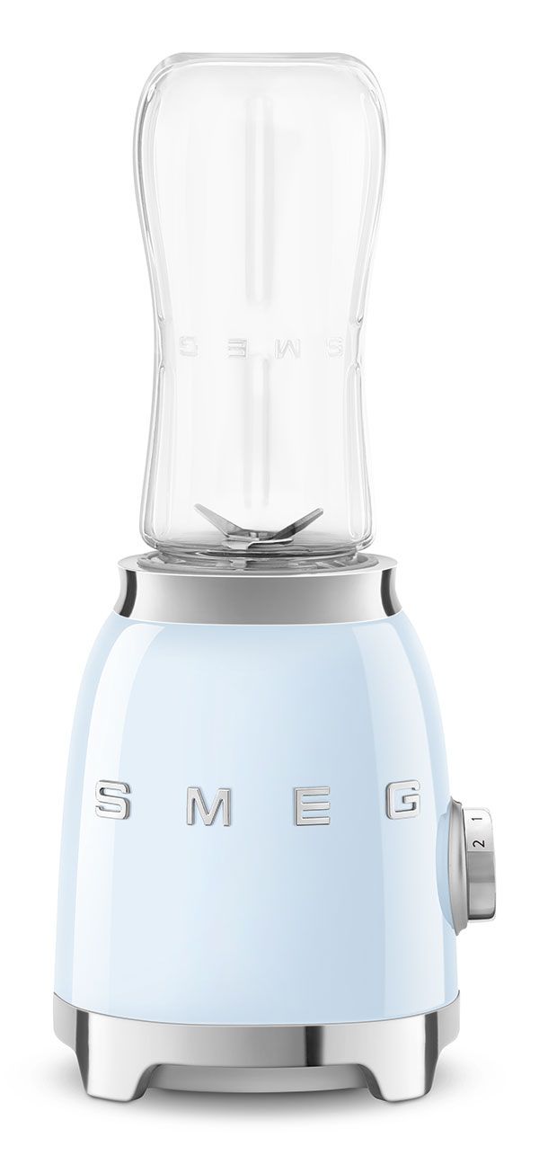 Smeg PBF00PBEU Blender - 0.6L - 300W - Light Blue, Silver, Transparent