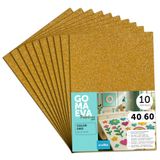 m-office Schuimrubberen platen met glitter, 40 x 60 cm, kleurrijke EVA-schuim knutselplaten voor kinderen, doe-het-zelf, school, decoratie en kunstprojecten, ideaal als knutselpapier, schuimrubber met