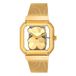 Tous D-Bear Party Analoog horloge met stalen band, Goud, 36 mm x 48 mm, Modern