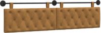 vidaXL Hangend hoofdbord Bruin Fluweel