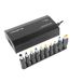 Tacens Anima ANBP100, Compacte Universele Laptop Oplader, 10 Adapters, 8 Voltages, USB-aansluiting, 100W, Zwart