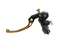 Gesmede Ducati Gesmede koppelingspomp 16 x 16 met zwart geanodiseerde pompbehuizing, lange gouden hendel (knop + hendel) voor Scrambler Classic 2015-2018 CC 800