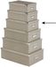 5Five Opbergdoos/box - 2x - beige - L36 x B24.5 x H12.5 cm - Stevig karton - Crocobox