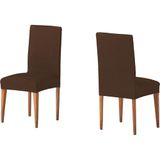 ECOMMERC3 Set van 2 antislip stoelhoezen, gevoerde en verstelbare rugleuninghoezen, 100% gemaakt in Spanje, elastisch en zeer zacht