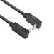 ACT USB 3.2 Gen 2 (3.1 Gen 2) USB-C naar USB-C Kabel, 1 mètre, 60W PD, 10Gbps, coudé, noir