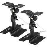 Monacor LST-6 - Support mural pour haut-parleurs PA inclinable montage 2-en-1 1 paire