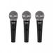 SubZero SZM-11S Dynamic Vocal Microphone with Switch, 3 Pack