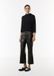 comma - dames - Pantalon évasé en similicuir - Noir - Taille 40