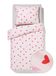 HEMA Housse de couette enfant 140x200 cm coton doux petits cœurs (rose)