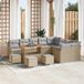 Maison Exclusive - Ensemble de jardin 13 pièces, beige, en polyrotin