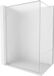 Mexen Kioto-XF paroi de douche Walk-in avec cadre 140 x 202 cm, givre 10 mm, nickel brossé