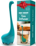 OTOTO Baby Nessie losse thee ei schattige thee zeef voor kopjes of flessen - BPA-vrij met lange steel hals, bal lichaam meer monster siliconen thee ei voor kruidenthee - turkoois