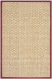 SAFAVIEH Natuurlijke Vezel Collectie 2'6" x 4' Rode NF114D Grens Mandweave Zeegras Accent Rug