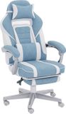 HOMCOM Gamingstoel - Polyurethaan - 63x63x123cm - Blauw