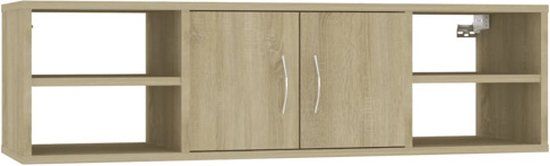 vidaXL Wandschap 102x30x29 cm bewerkt hout sonoma eikenkleurig