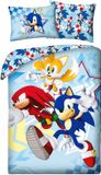 Sonic Dekbedovertrek lichtblauw 140 x 200 cm