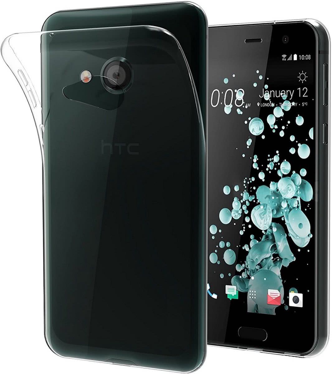 pearlycase HTC U Play Transparant TPU Siliconen case hoesje