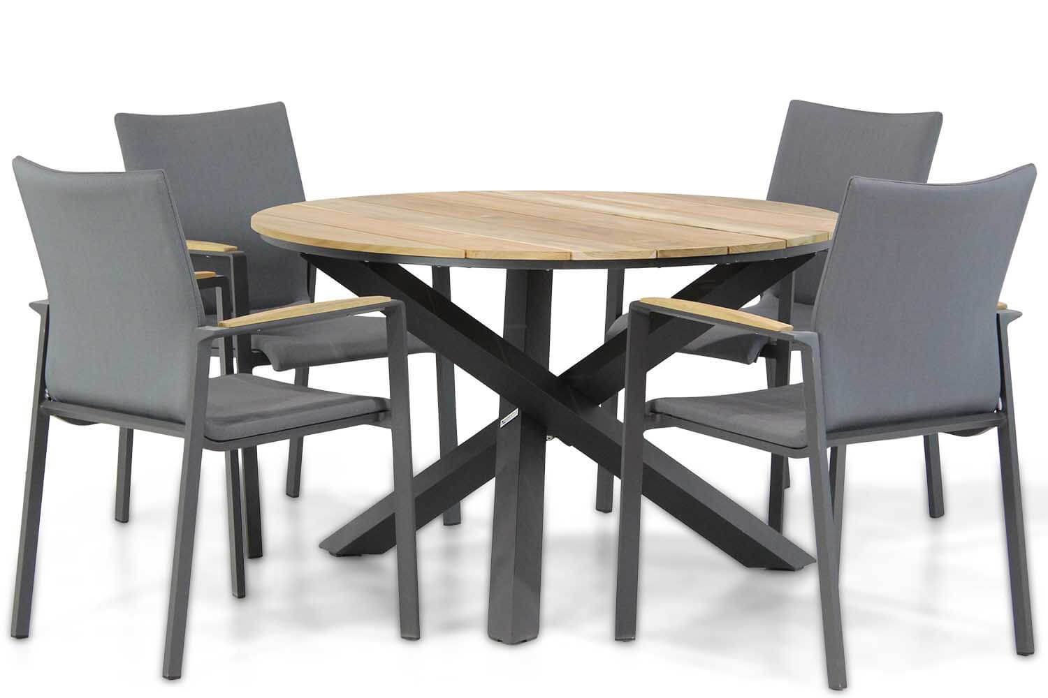 Lifestyle Garden Furniture Lifestyle Brandon/Fabriano 120 cm dining tuinset 5-delig - 7434226929945