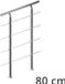 Monzana Trapleuning 80 cm - Met 4 Spijlen – Roestvrijstaal