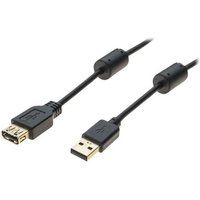 exertis Connect USB-verlengkabel USB (M) naar USB (V) USB 2.0 3 m zwart