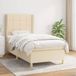 Maison Exclusive - Lit boxspring avec matelas, couleur crème, 100 x 200 cm, textile