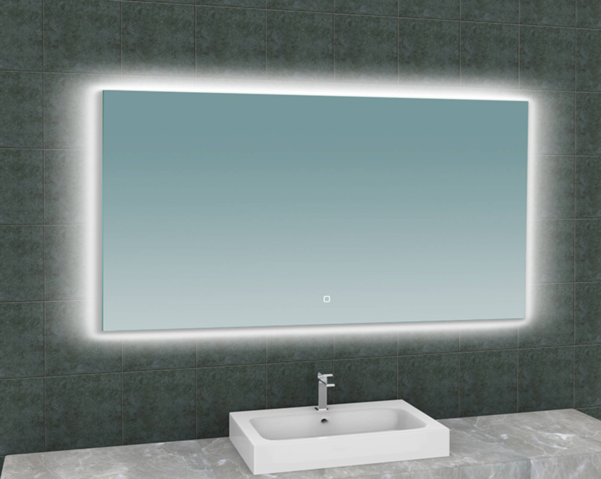 Saqu Spiegel 140x3x80 cm met LED verlichting en Verwarming