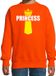 Bellatio Decorations Shoppartners Bv Koningsdag sweater Princess met kroontje oranje - kinderen - Kingsday outfit / kleding / trui 142/152 (11-12 jaar)