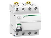 Schneider Electric A9R61425 iID differentieschakelaar, klasse A SI, 4P, 25A, 30 mA, 73,5 mm x 72 mm x 91 mm, wit